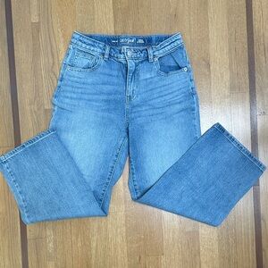 Girls wide leg blue jeans